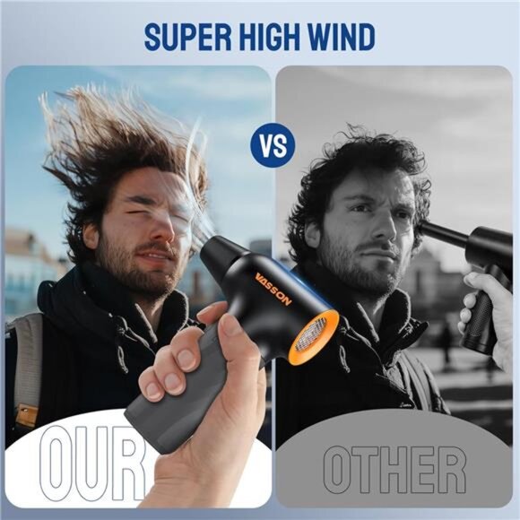 Compressed Air Duster, 260000RPM Cordless Electric Air Blower and Brushless! - Picture 5 of 7